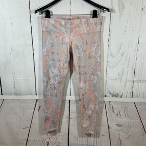 ALO Yoga Airbrush Leggings S Tropical Peach Python Cropped Active Gym Pilates